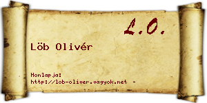 Löb Olivér névjegykártya